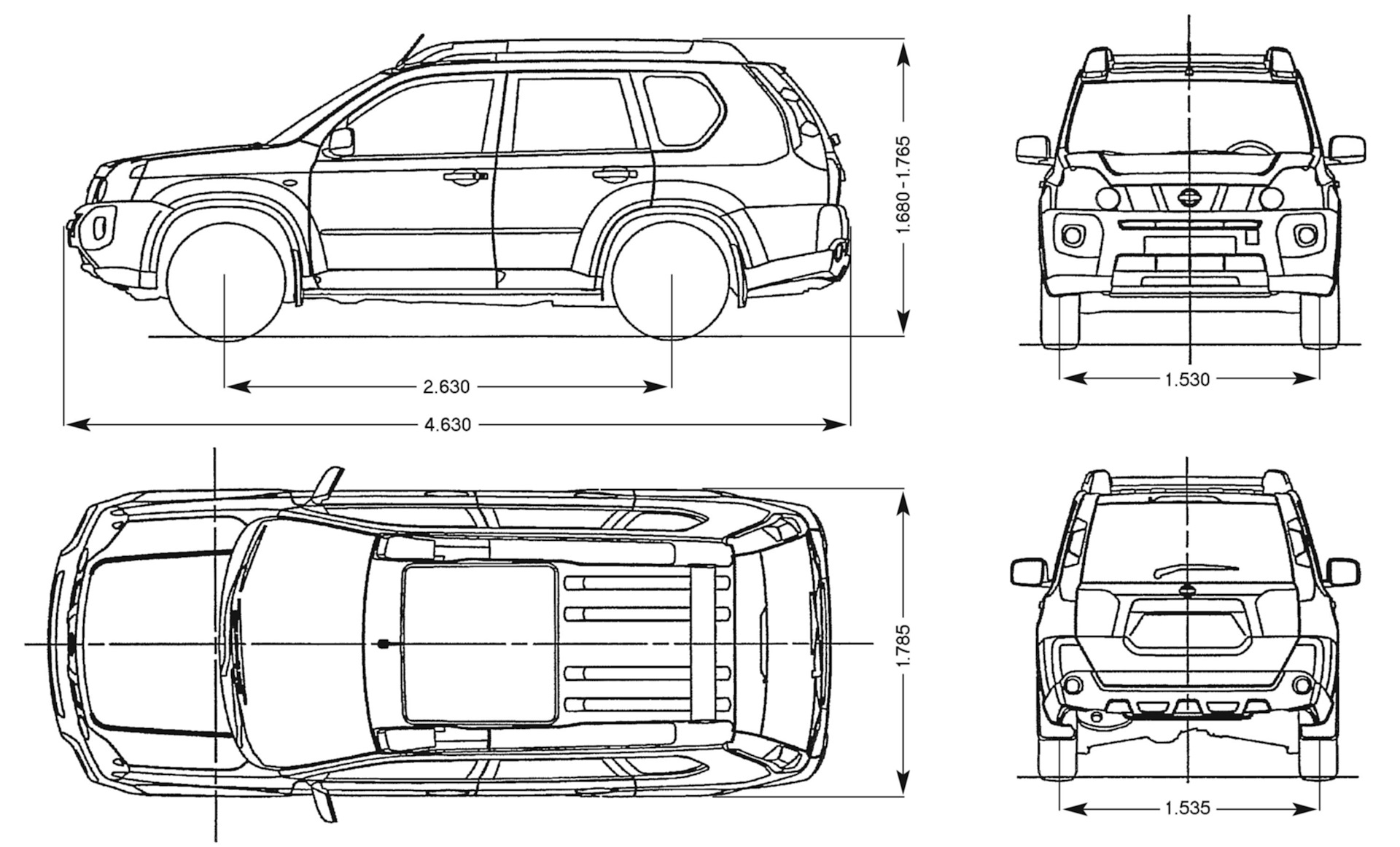 Nissan x trail чертеж