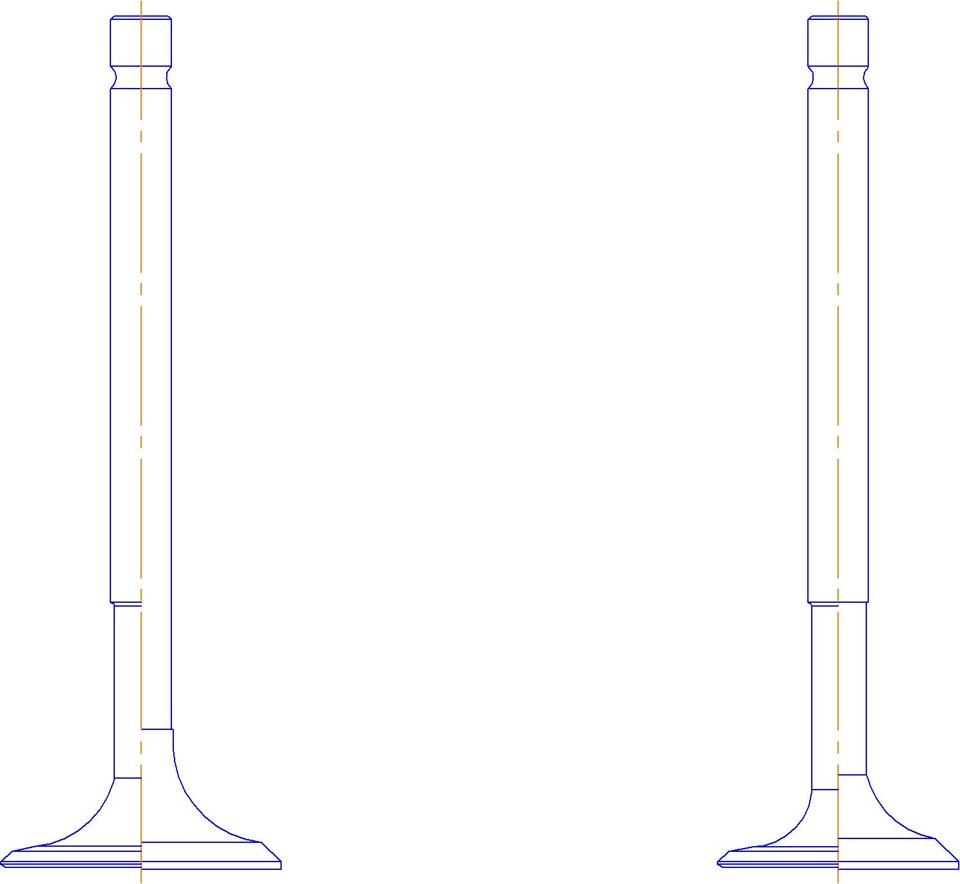 Диаметр клапанов. Впускной клапан ВАЗ 2108 чертёж. Чертеж облегченного клапана ВАЗ 2108. Клапан выпускной ВАЗ 2101 чертеж. Диаметр клапана ВАЗ 2101.