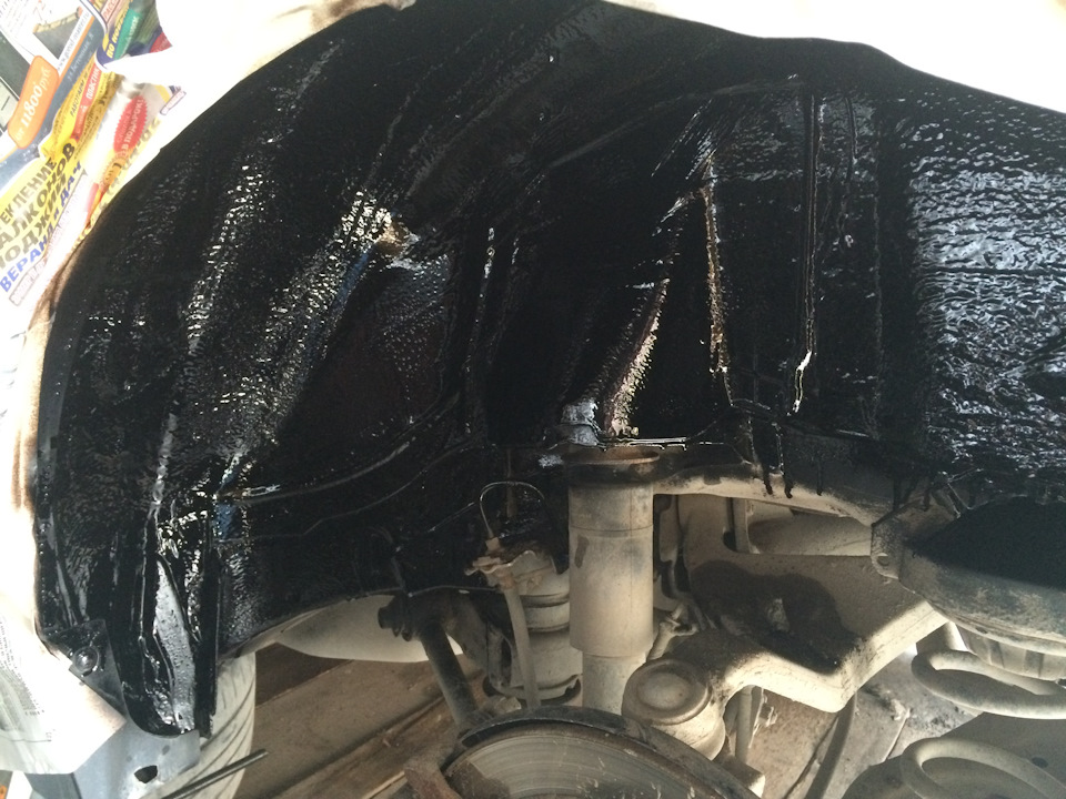 Обработка задних арок и колесных ниш антикором — Nissan Teana (J31), 2 ...