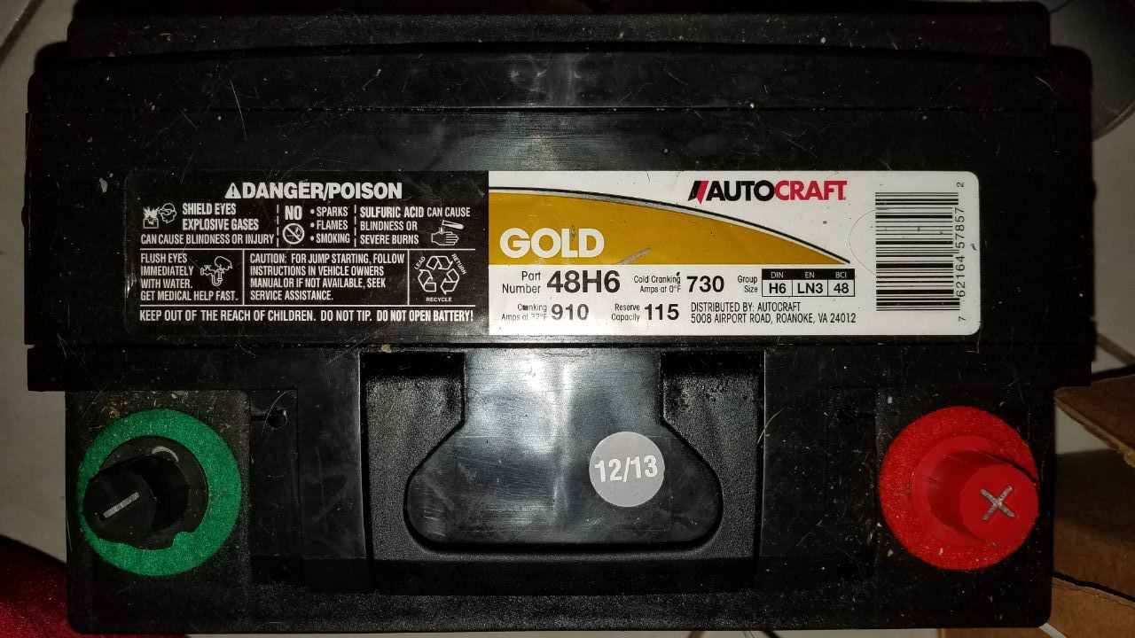 autocraft battery warranty gold
