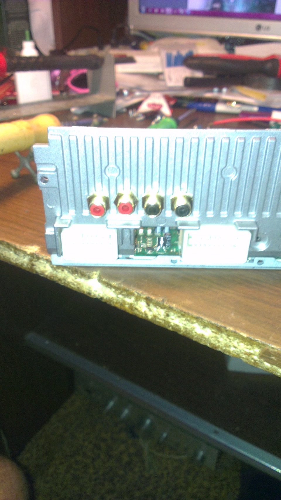 распайка штатной магнитолы (линейки) — Mitsubishi Lancer X, 2 л, 2007 ...