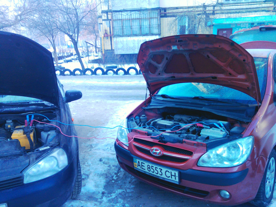 Сегодня не завелся( — Hyundai Getz, 1,4 л, 2008 года | наблюдение | DRIVE2