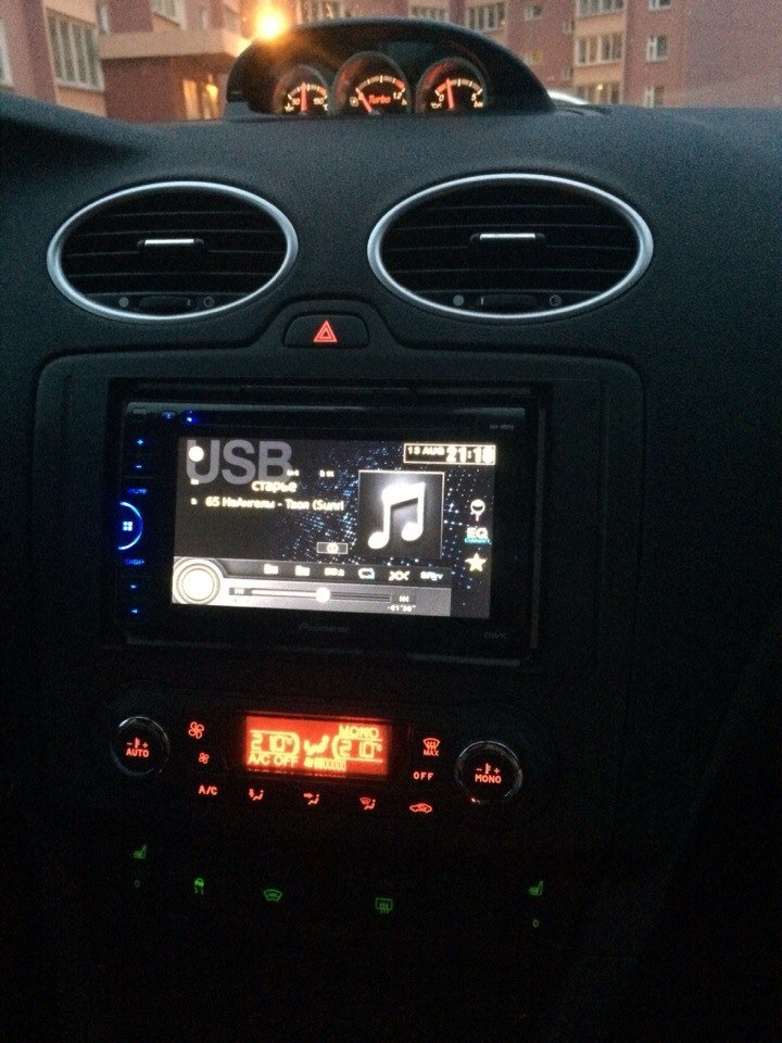 Pioneer AVH-160DVD — Ford Focus II ST, 2,5 л, 2007 года | автозвук | DRIVE2
