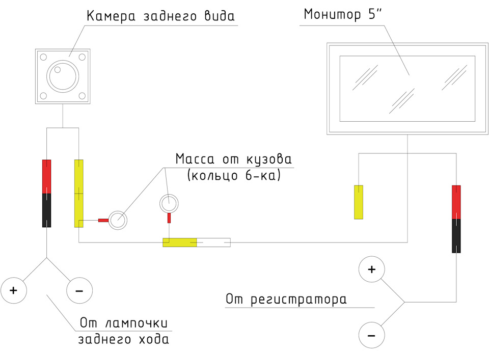 Камера заднего хода как подключить схему Монитор + камера заднего хода (Часть № 2) - KIA Rio (3G), 1,6 л, 2012 года стайл