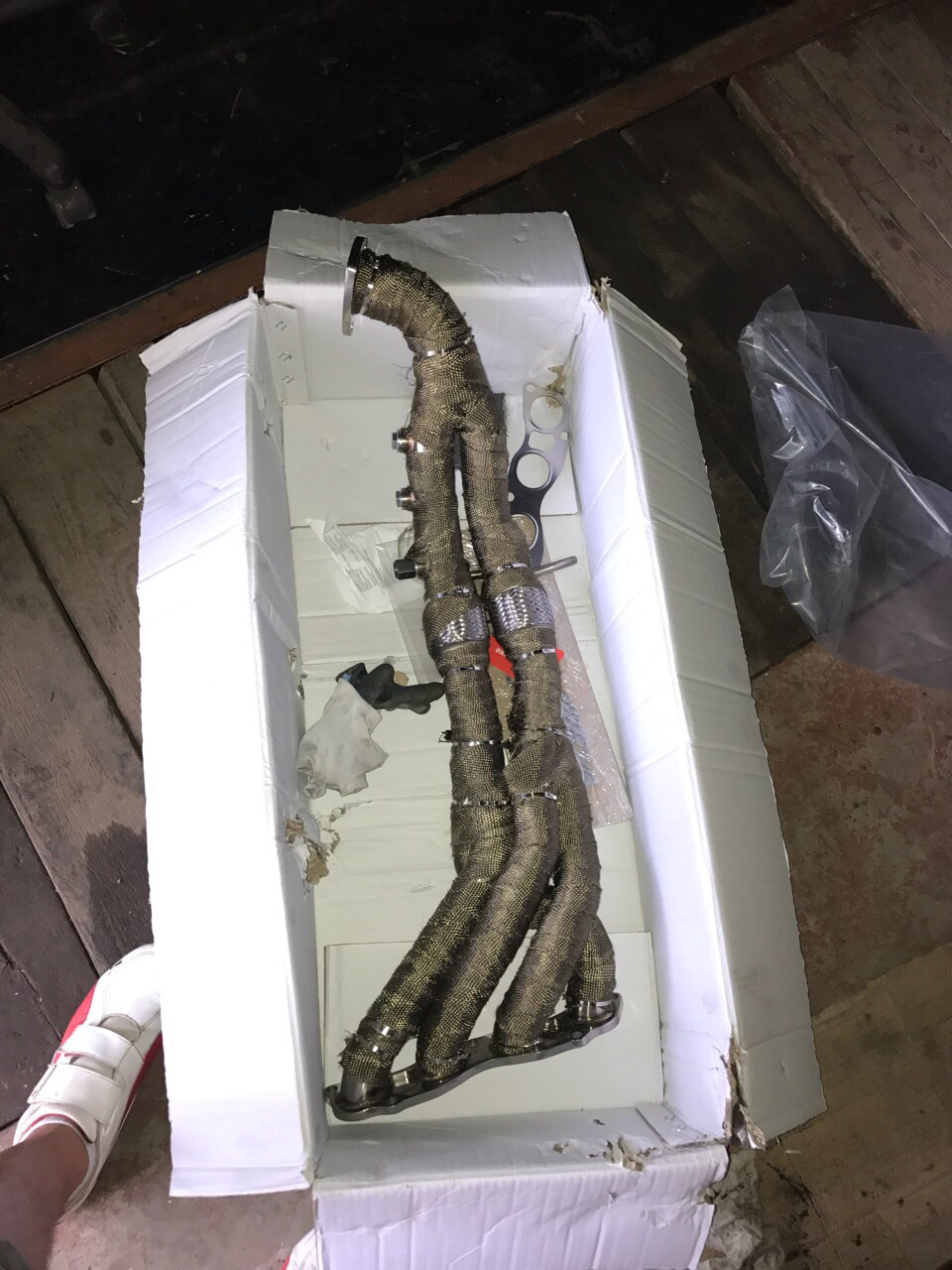 Обмотка выпускного коллектора japspeed термобинтом — Honda Civic Type R ...