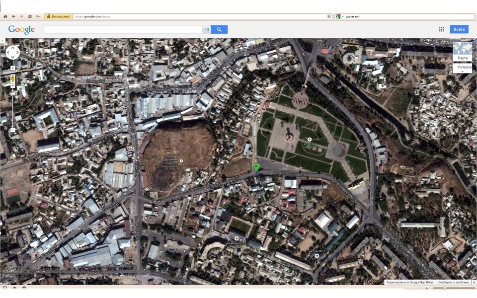 Карта шымкента со спутника в реальном времени