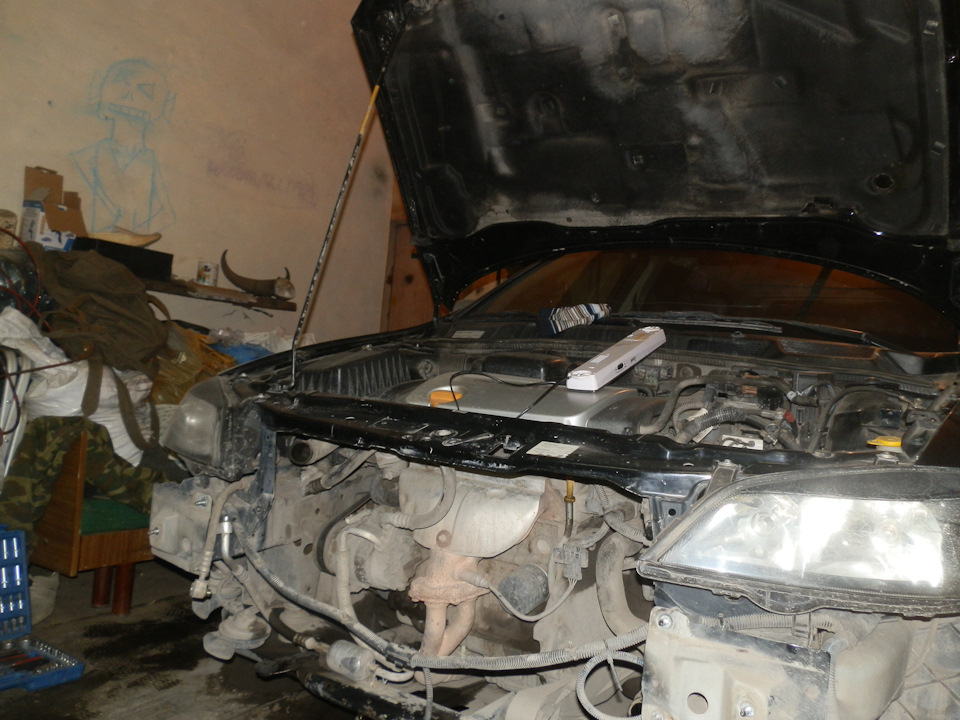 Пространство под установку нового радиатора подготовлено — Opel Astra G