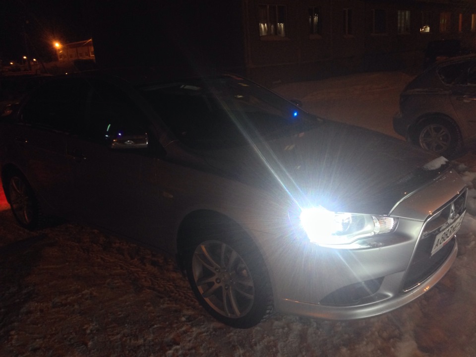 Установил ксенон 5000К вместо ламп ближнего света фар — Mitsubishi ...