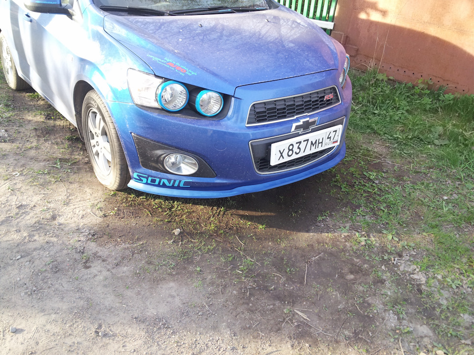 Установка губы на передний бампер. — Chevrolet Aveo Sedan (2G), 1,6 л ...