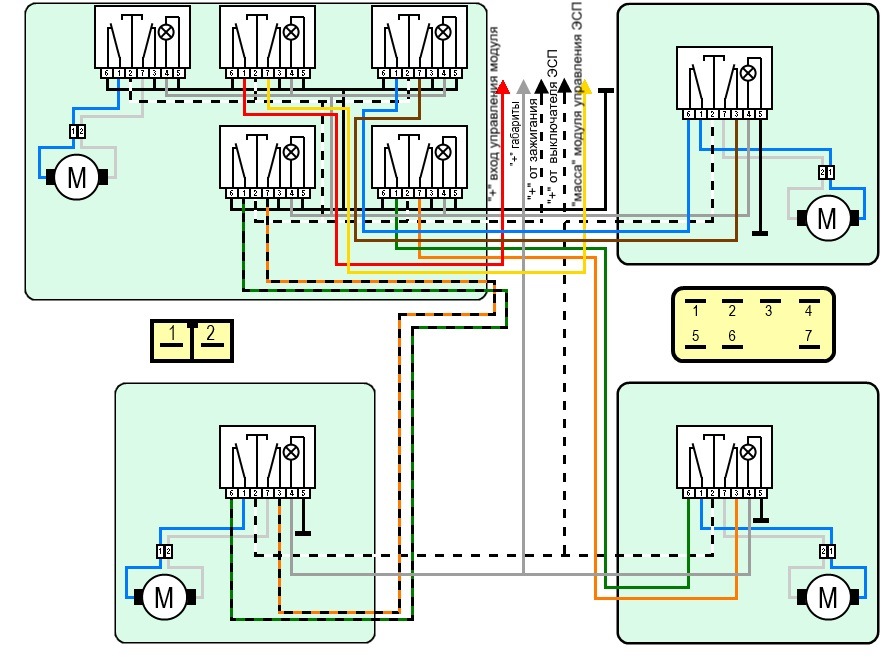 Схема подключения электростеклоподъемников ваз. Электросхема стеклоподъемников ВАЗ 2114. Кнопки стеклоподъемников ГАЗ 31105. Схема подключения стеклоподъёмников ВАЗ 2107. Схема подключения дублирующей кнопки стеклоподъемника ВАЗ 2110.