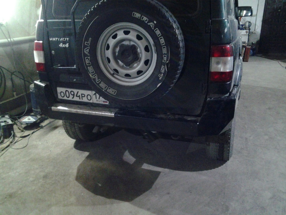 установка заднего силового бампера после лифта. — УАЗ Patriot, 2,7 л ...