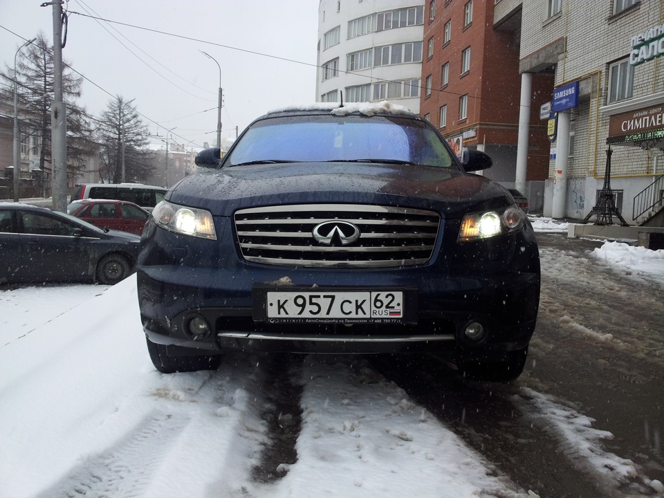 Ксенон 6000k в головной свет. — Infiniti FX (1G), 3,5 л, 2007 года ...