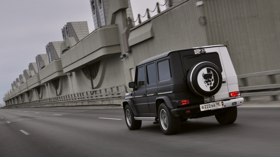 Mercedes Benz g class 4k белая