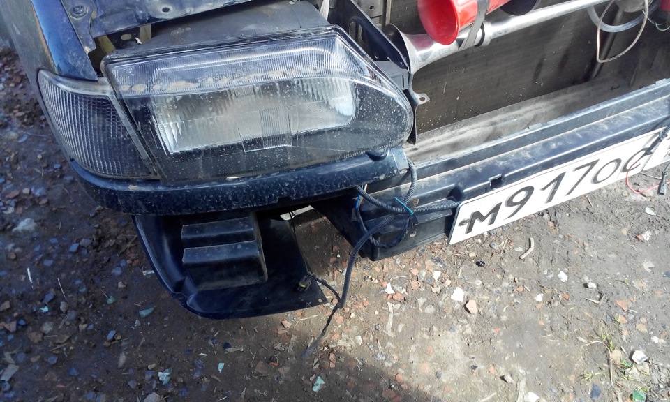 Фары в черный мат и ксенон в ПТФ — Lada 2114, 1,6 л, 2008 года ...