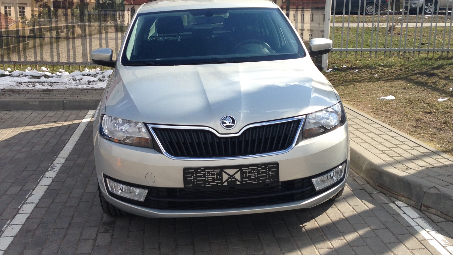 Skoda Rapid (1G) 1.6 бензиновый 2016 | Серебристо-бежевый Leaf на DRIVE2