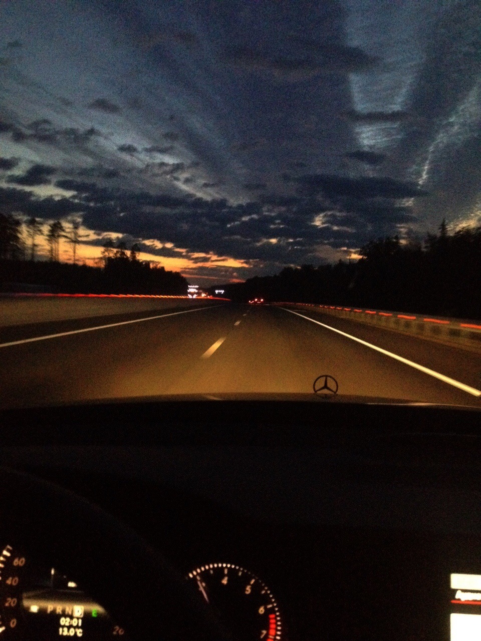 Фото в дороге в машине ночью