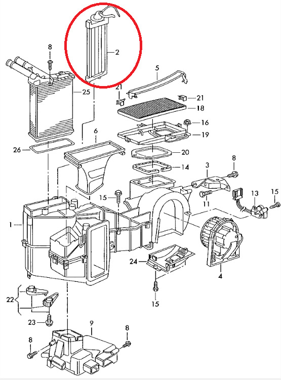 ТЭН — Volkswagen Passat Variant (B5)