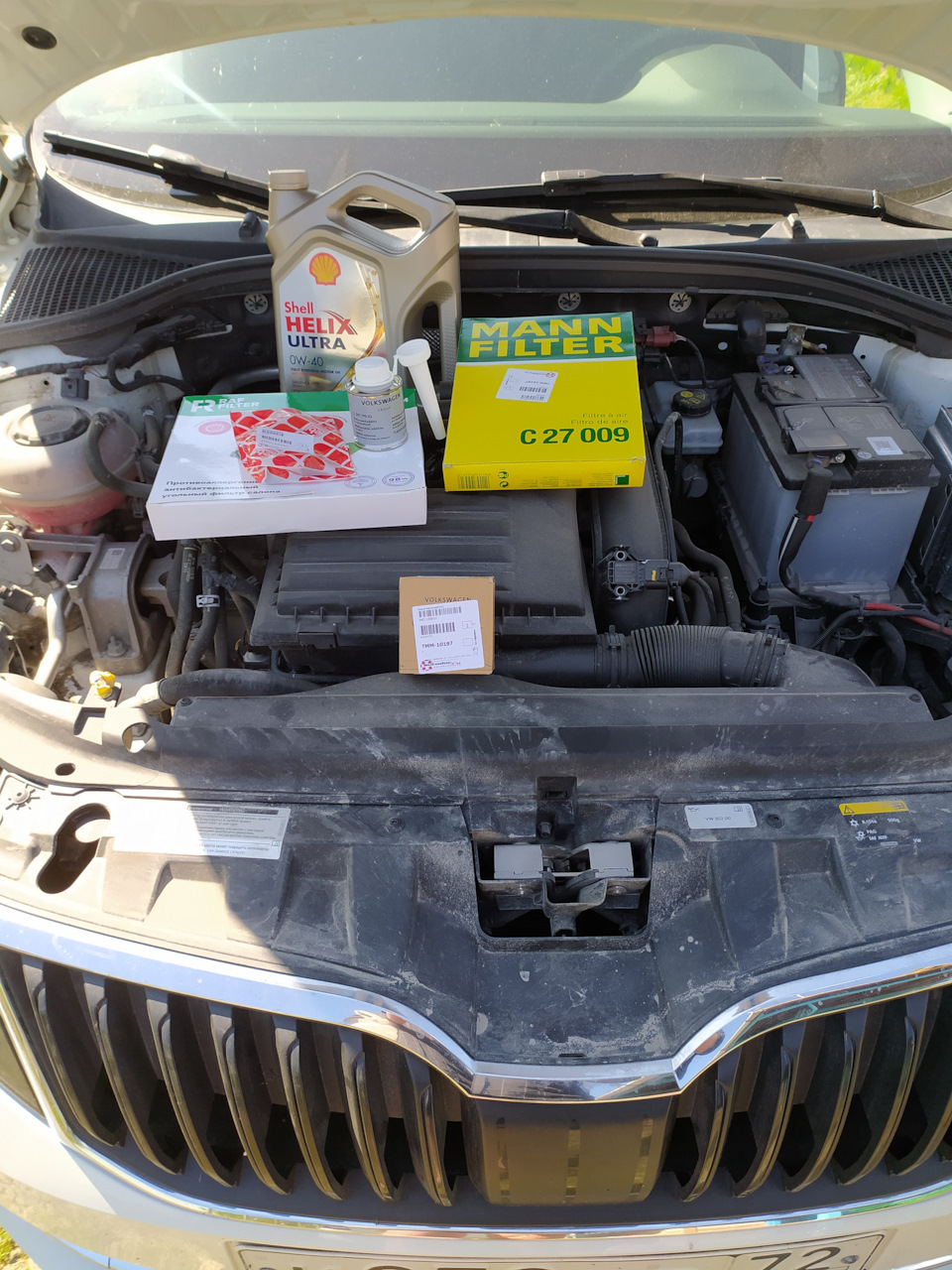 Вот они — расходники. — Skoda Octavia A7 Mk3. Запчасти на фото: C27009