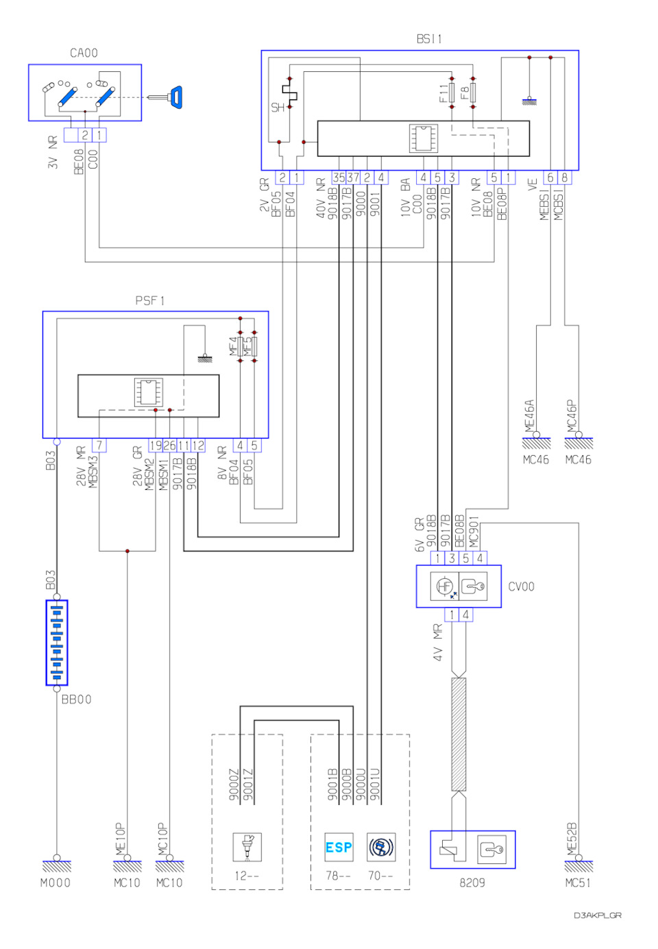 Электросхема пежо