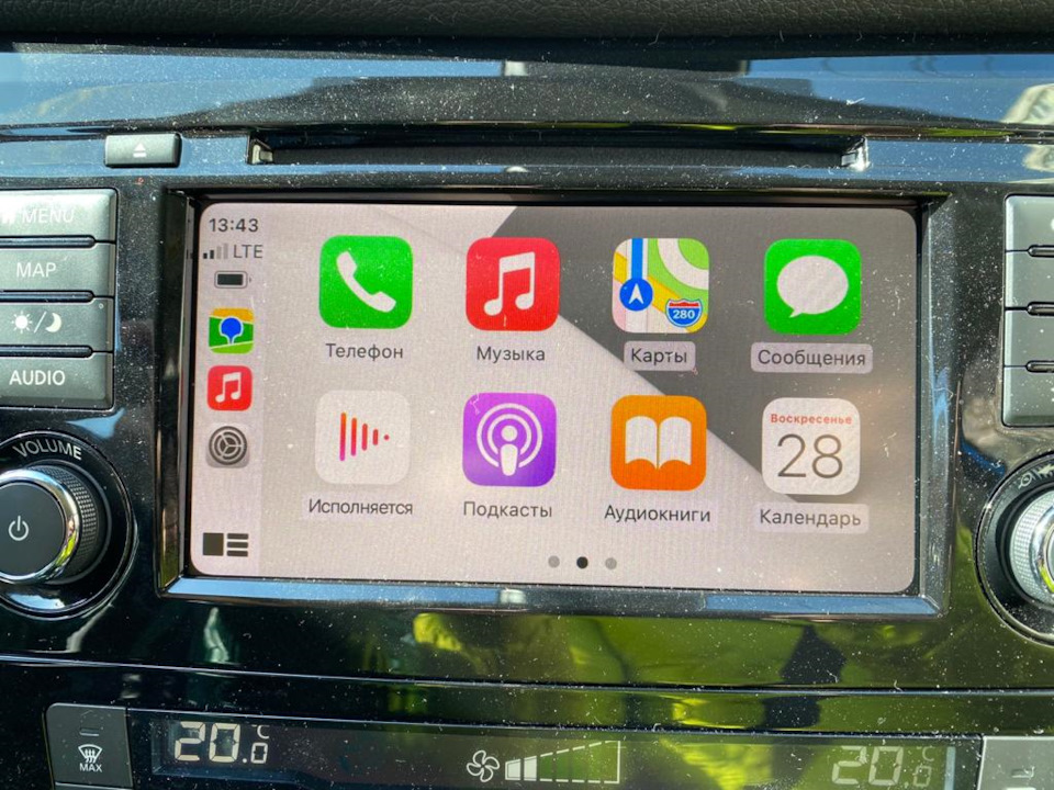 Беспроводной Apple CarPlay — Nissan Qashqai (2G), 2 л, 2021 года