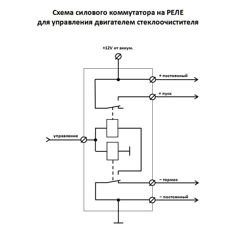 Схема управления реле