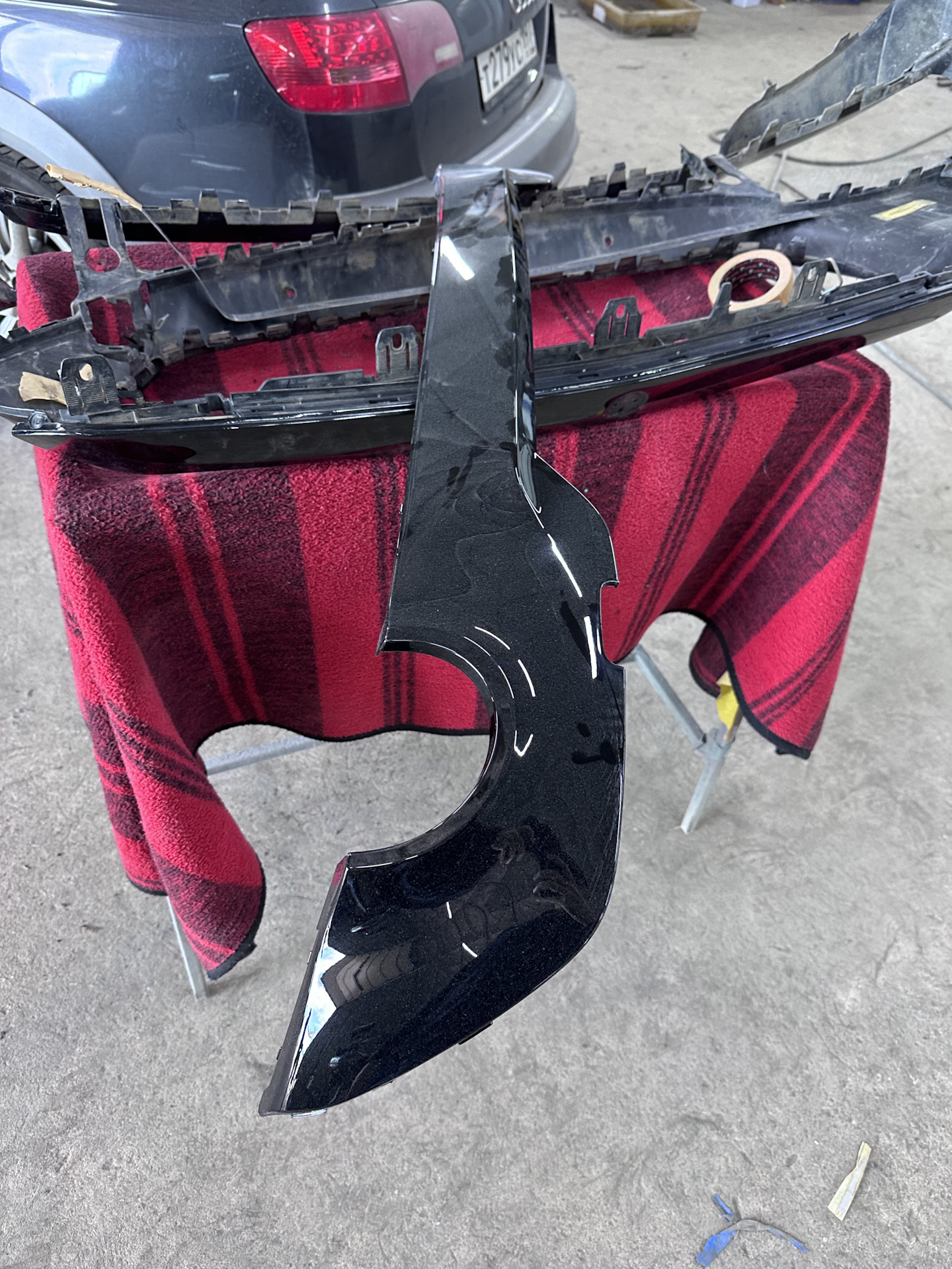 Покраска диффузора заднего бампера — BMW 3 series (G20), 3 л, 2020 года ...