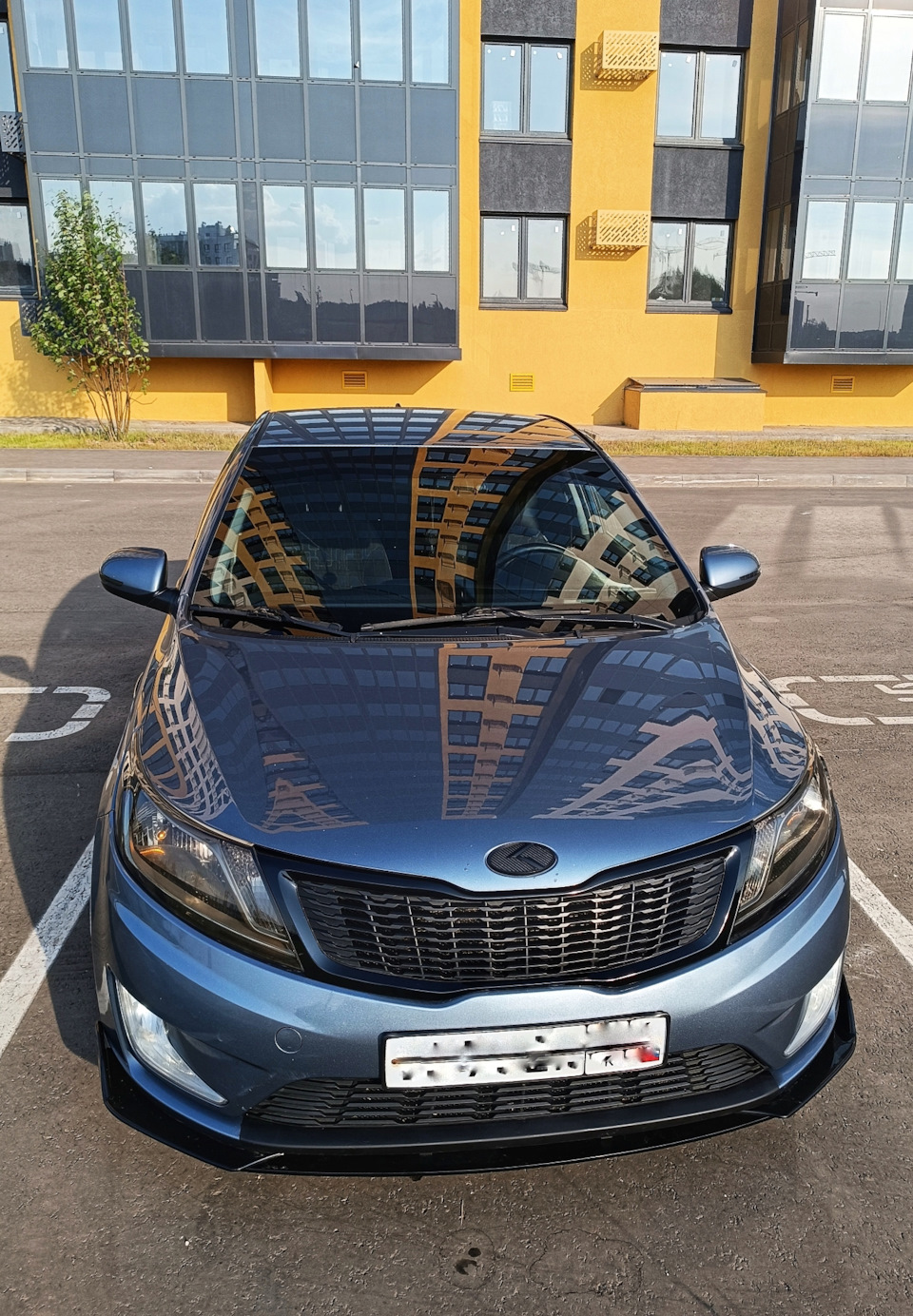 Сплиттер переднего бампера — KIA Rio (3G), 1,6 л, 2014 года | стайлинг ...