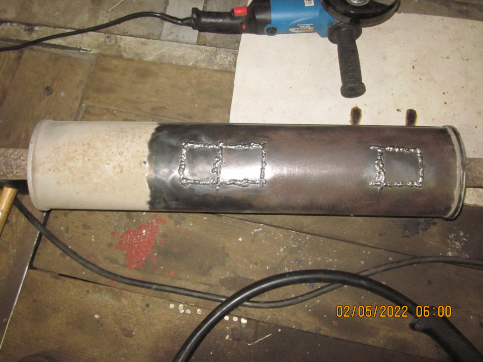 И заварил технологические лючки. Корявенько, но герметично — Lada Vesta SW (1G)