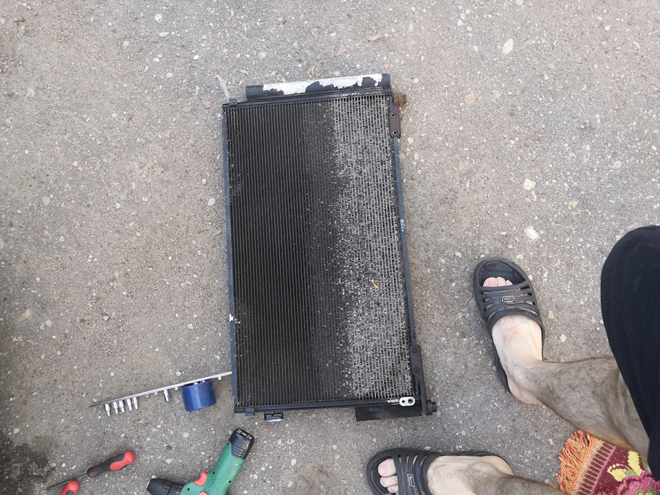 Ремонт радиатора кондиционера + сетка в бампер — Honda Civic Coupe (8G ...