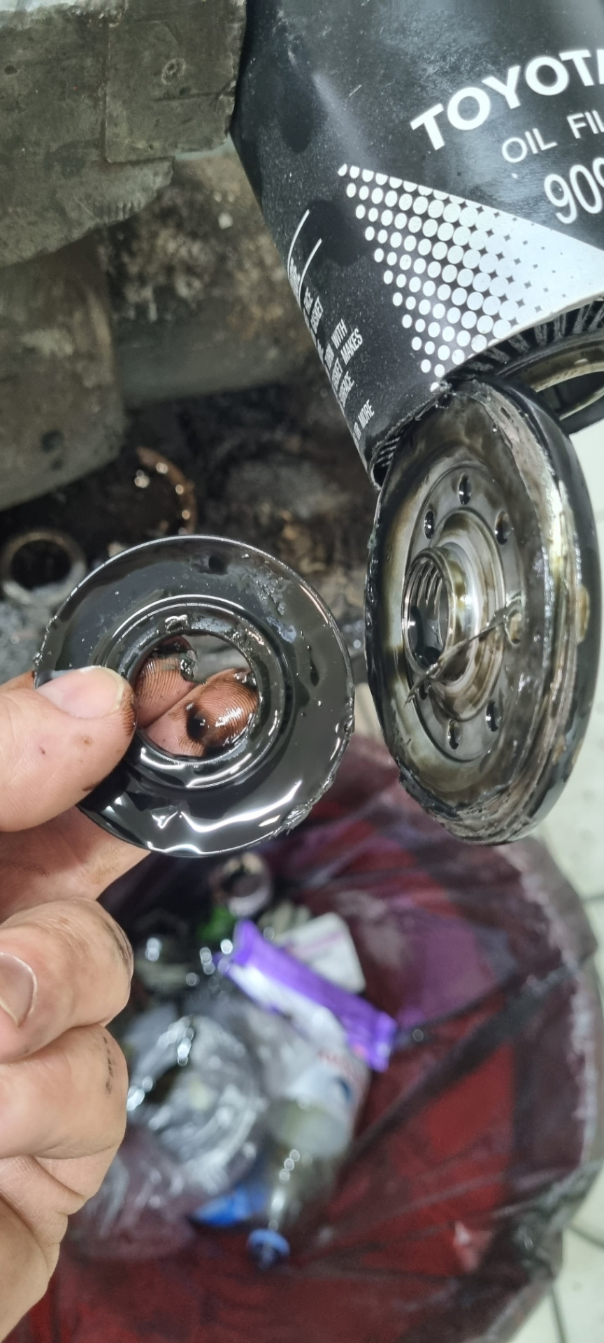 Оригинальный фильт после 10000 тысяч пробега на моторном масле Mobil ...