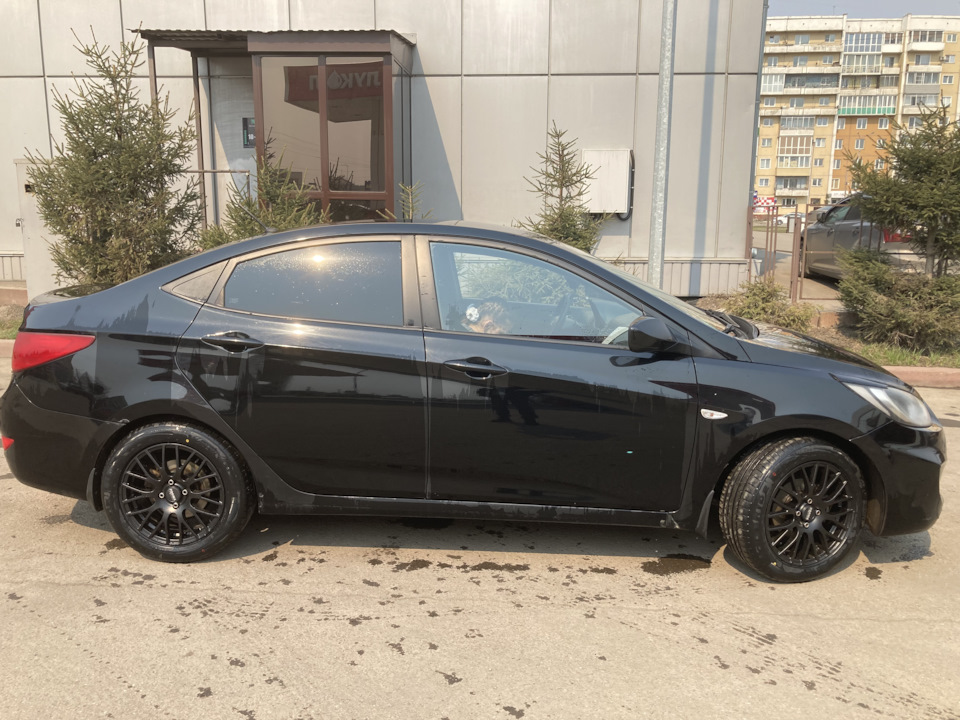 Новый комплект колес! — Hyundai Solaris, 1,4 л, 2011 года | колёсные ...
