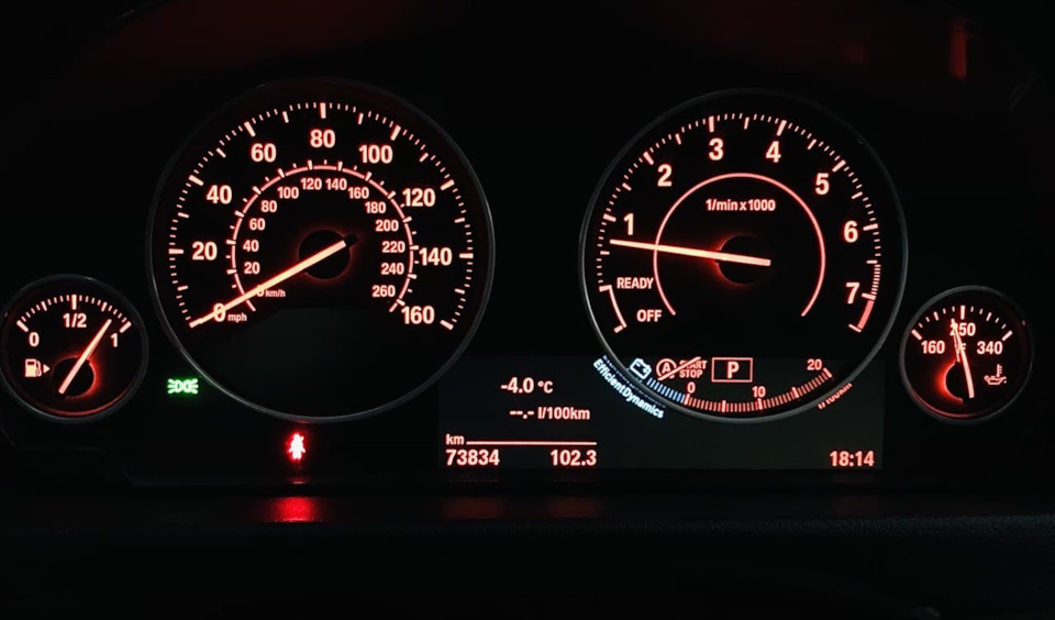 Рабочая температура ОЖ — BMW 3 series Gran Turismo (F34), 2 л, 2017 ...