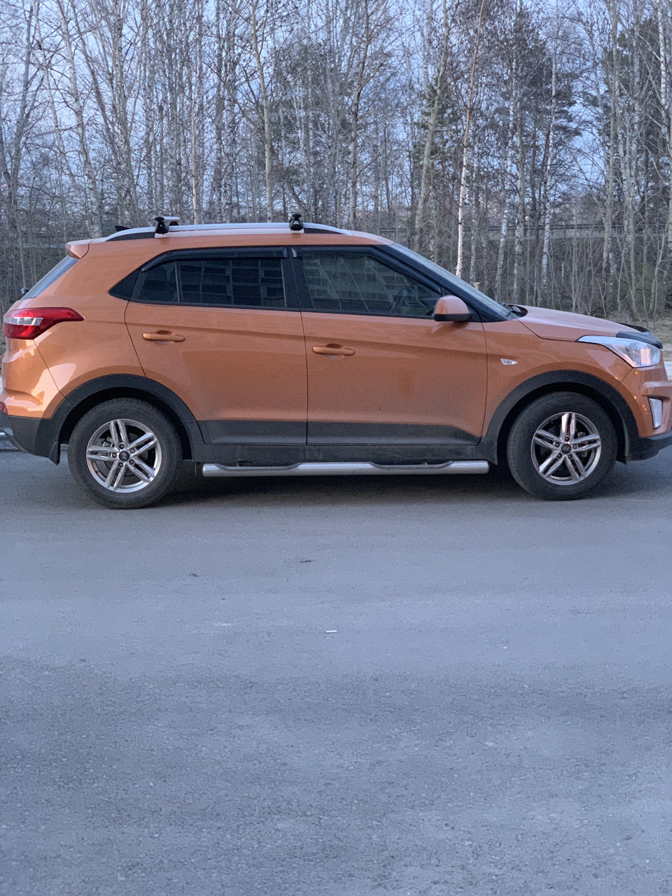 Тонировка 50% передних боковых стёкол — Hyundai Creta (1G), 1,6 л, 2016 ...