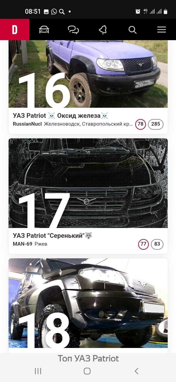 Просто похвастаться . — УАЗ Patriot, 2,7 л, 2005 года | рейтинг и  продвижение | DRIVE2