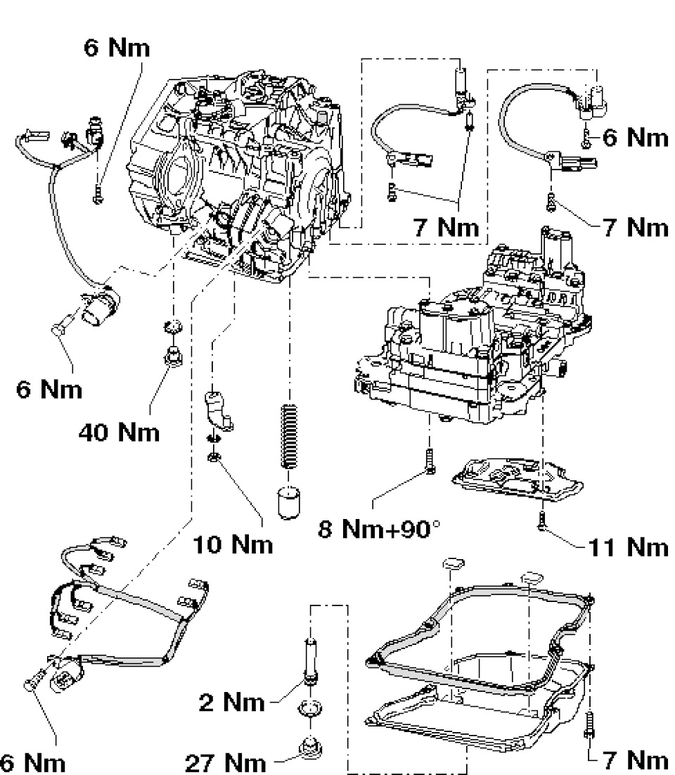 6t45 акпп схема