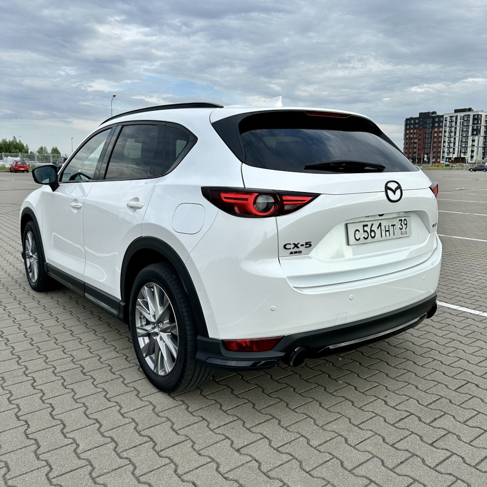 Накладка заднего бампера — Mazda CX-5 (2G), 2,5 л, 2020 года | аксессуары |  DRIVE2