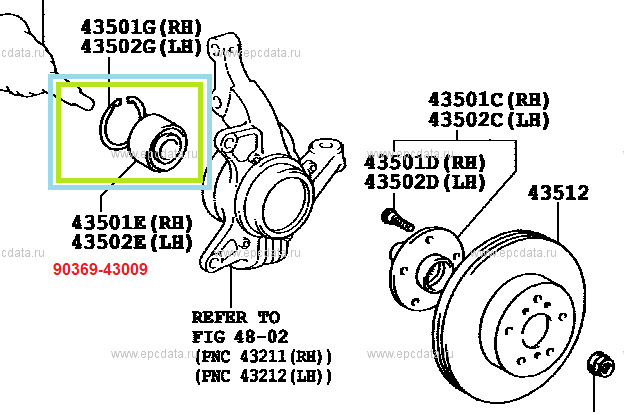 9036943009 Комплект ступичного подшипника TOYOTA LEXUS | Запчасти на DRIVE2