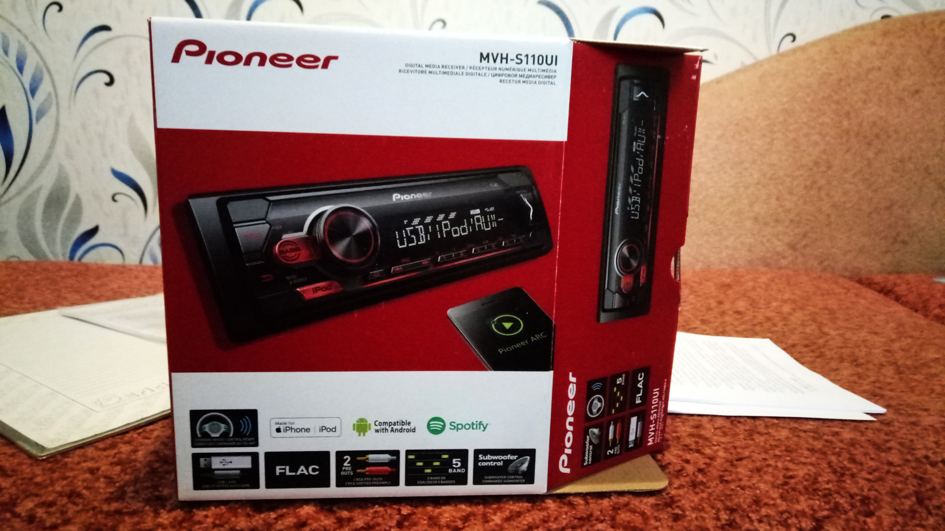 автомагнитола pioneer mvh s110ubg