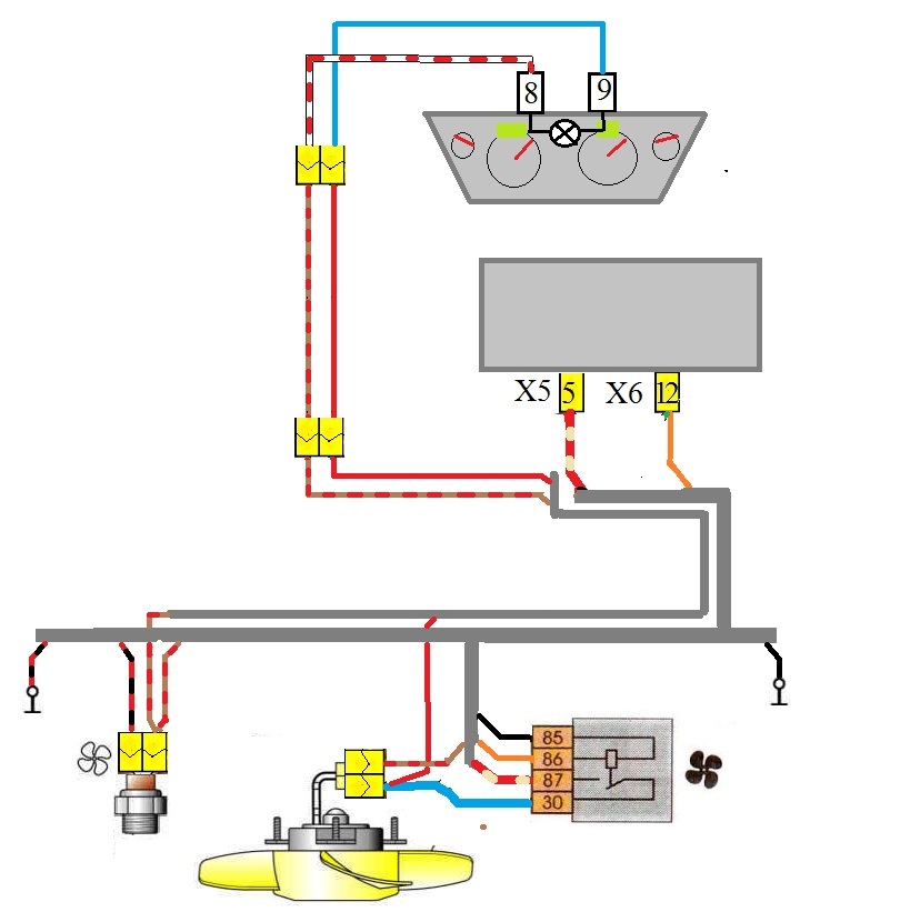 Схема включения вентилятора охлаждения ваз 21099 инжектор