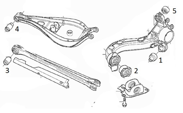 Задняя подвеска бмв х5 е53 схема