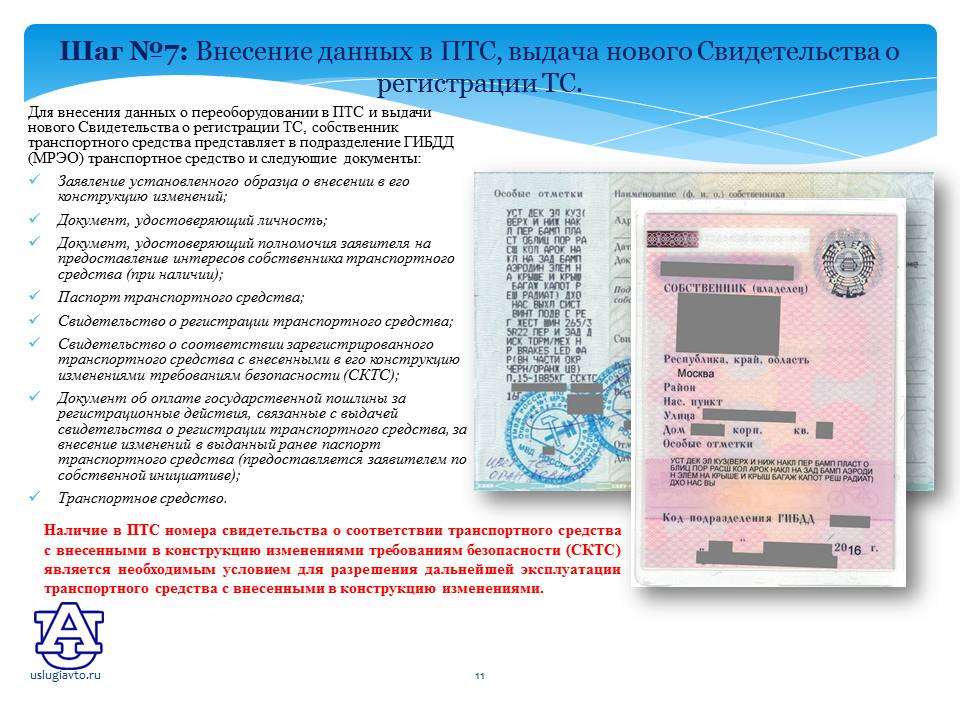 Техосмотр после внесения изменений в конструкцию тс