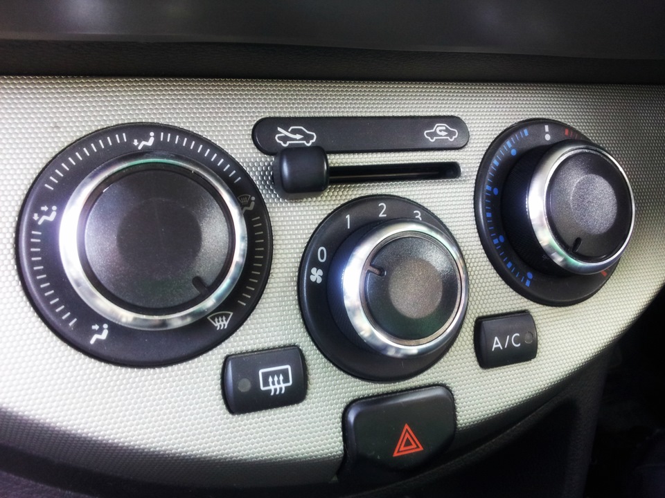 Ручки кондиционера — Nissan Note (1G), 1,5 л, 2007 года | аксессуары ...