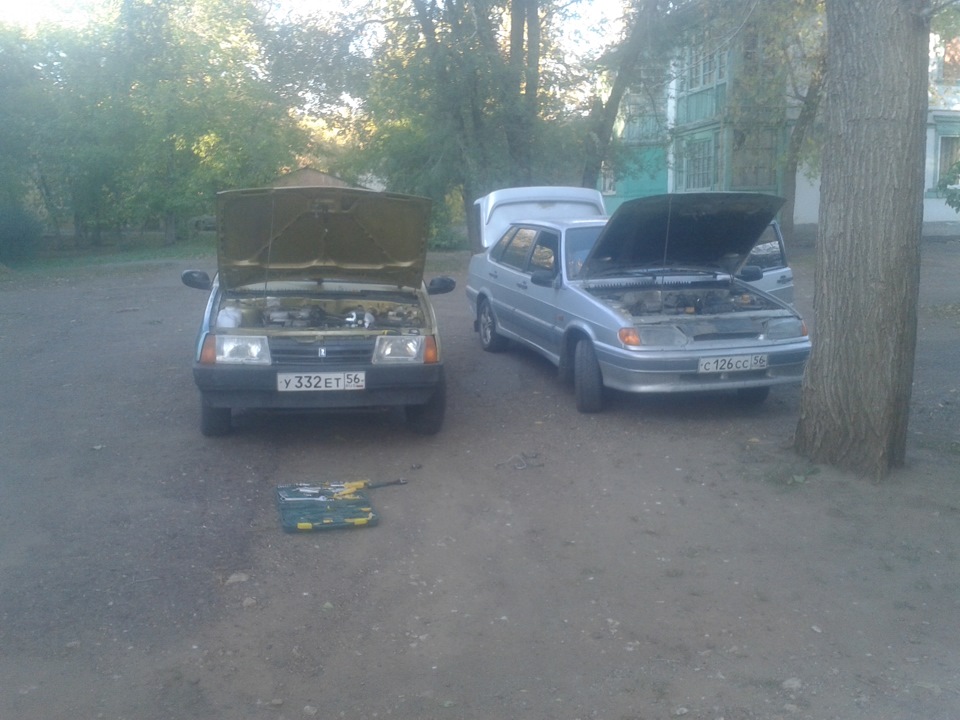 Поменял_датчик_температуры_охлаждающей_жидкости. — Lada 2115, 1,5 л ...