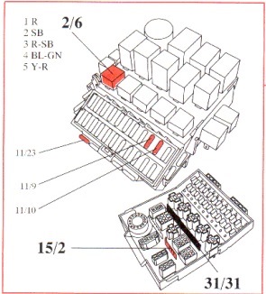 Вольво 940 схема реле