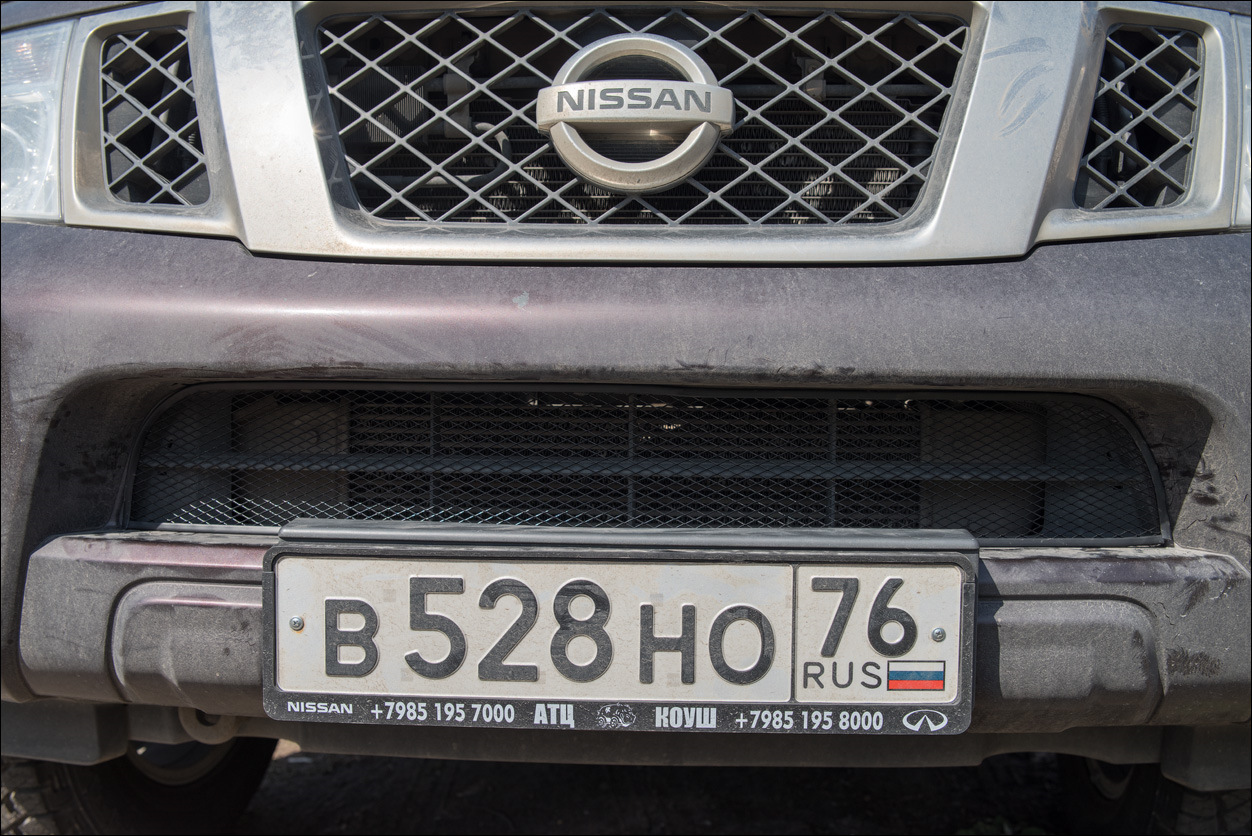 Сетка в передний бампер — Nissan Pathfinder (3G), 3 л, 2011 года ...
