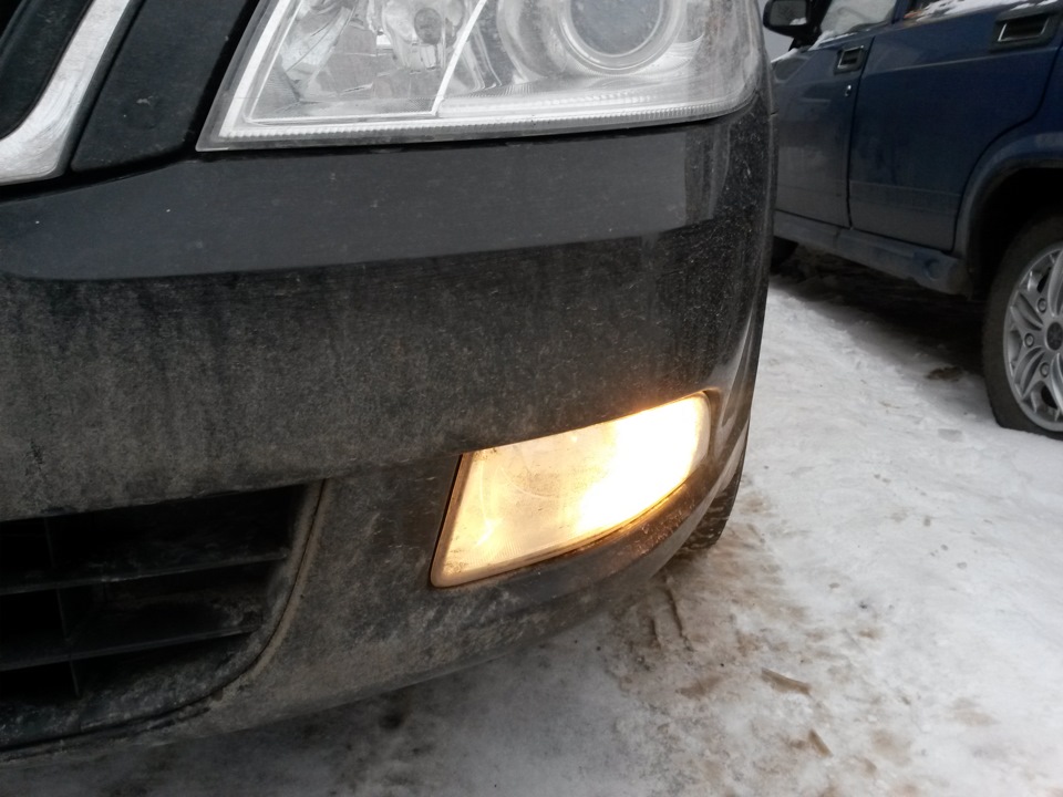 Оранжевые ДХО и Габариты + Osram night breaker unlimited H7 — Skoda ...