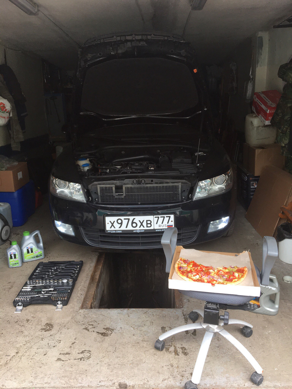 Сам процесс и обеденный перерыв) — Skoda Octavia A5 Mk2