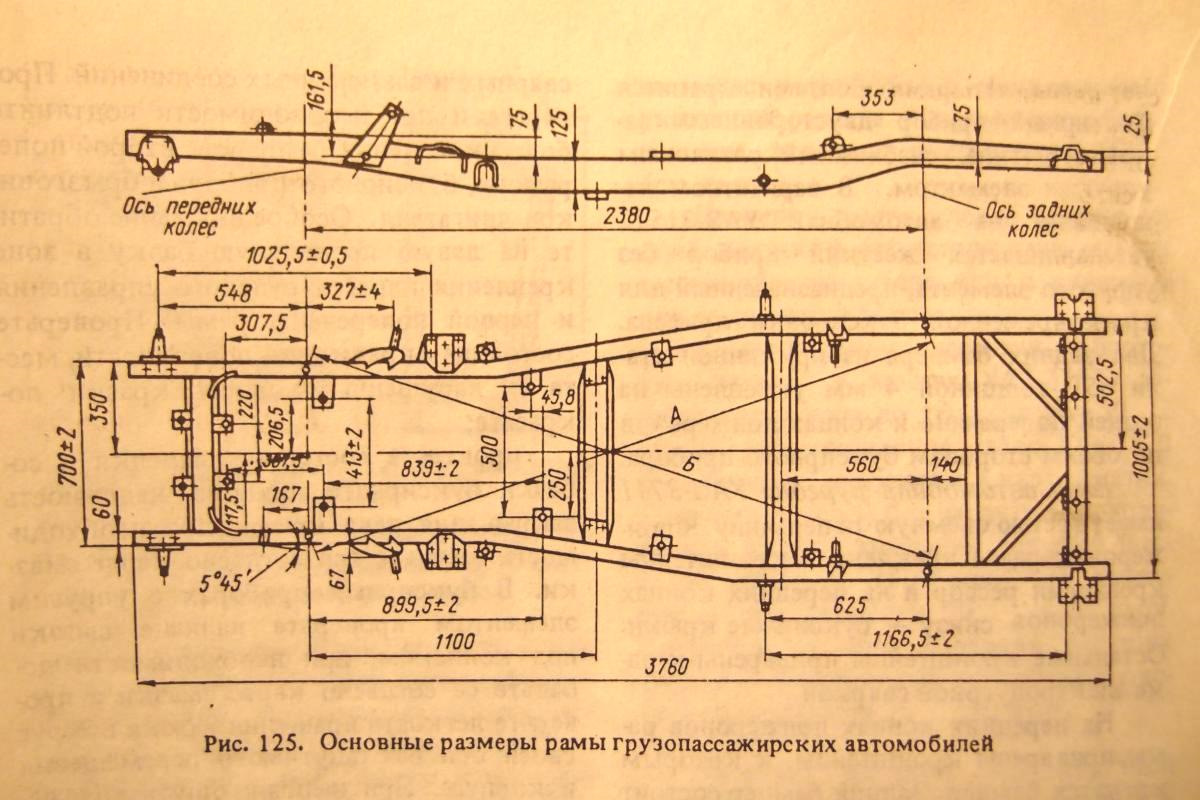 Рама газ 69 чертеж