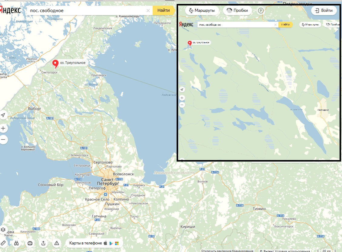 Карта светогорск ленинградская область