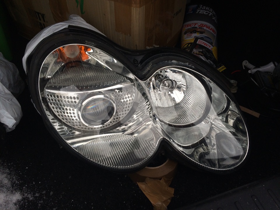 Mercedes Benz SL-Class реставрация фар. Глубокая очистка стекол ...